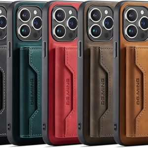 Protection and Wallet Case Compatible with iPhone 15 Pro Max Luxury Leather Magnetic Detachable Back Cover with Tri-Fold Wallet with Card Holder Pocket